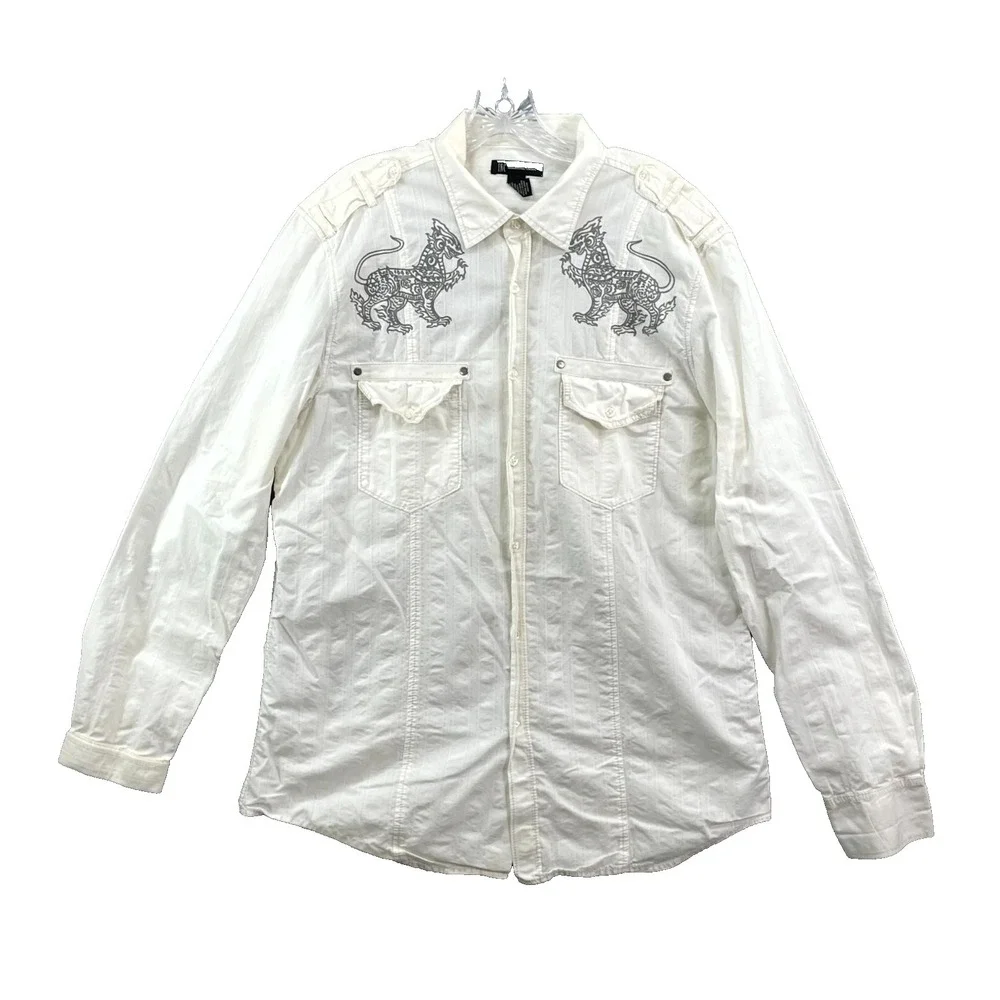 INC International Concepts Shirt Mens XL Rodeo Riding Western Cowboy Rancher - Picture 1 of 11